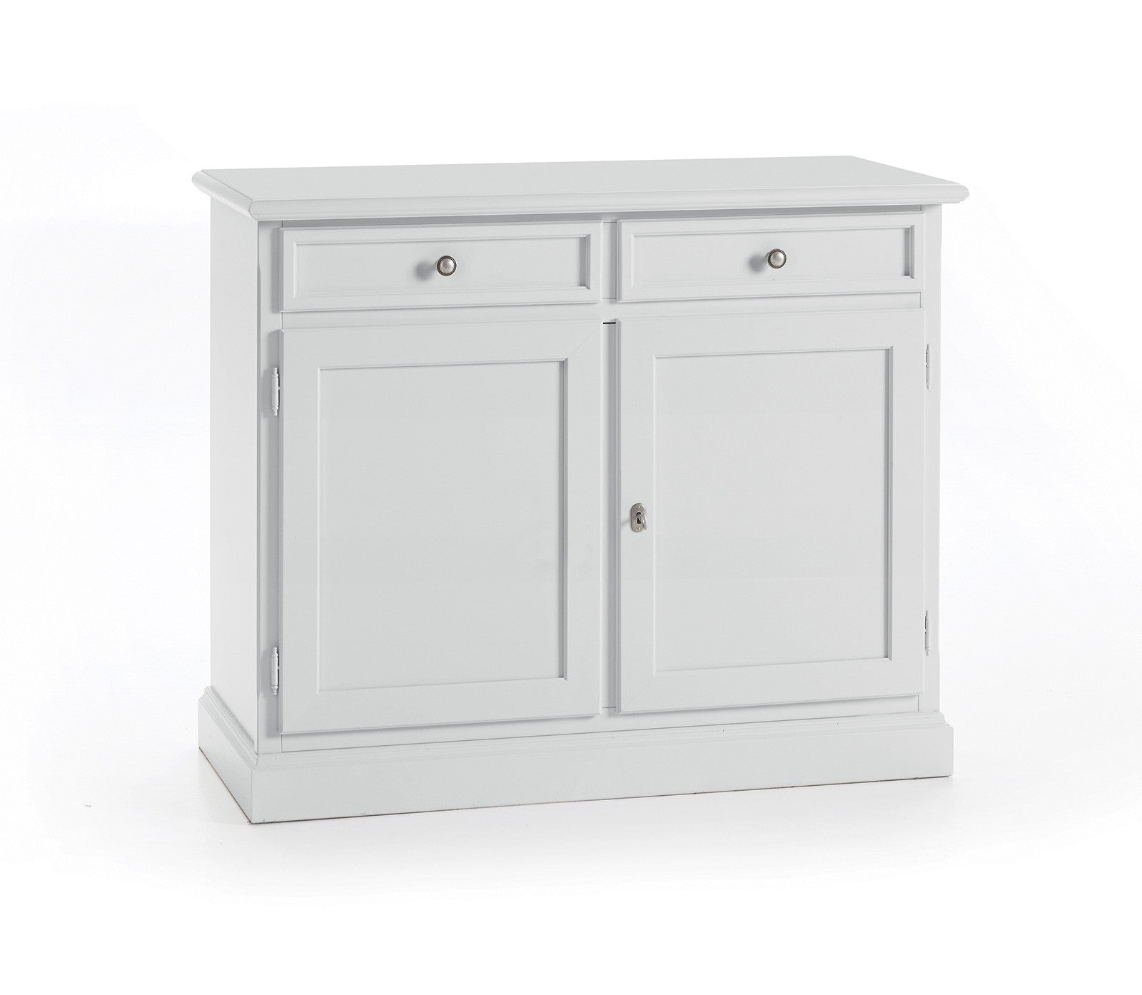 Madia credenza 2 porte 2 cassetti arte povera bianco sporco l.105  p.42 h.85 - Mobili 2G