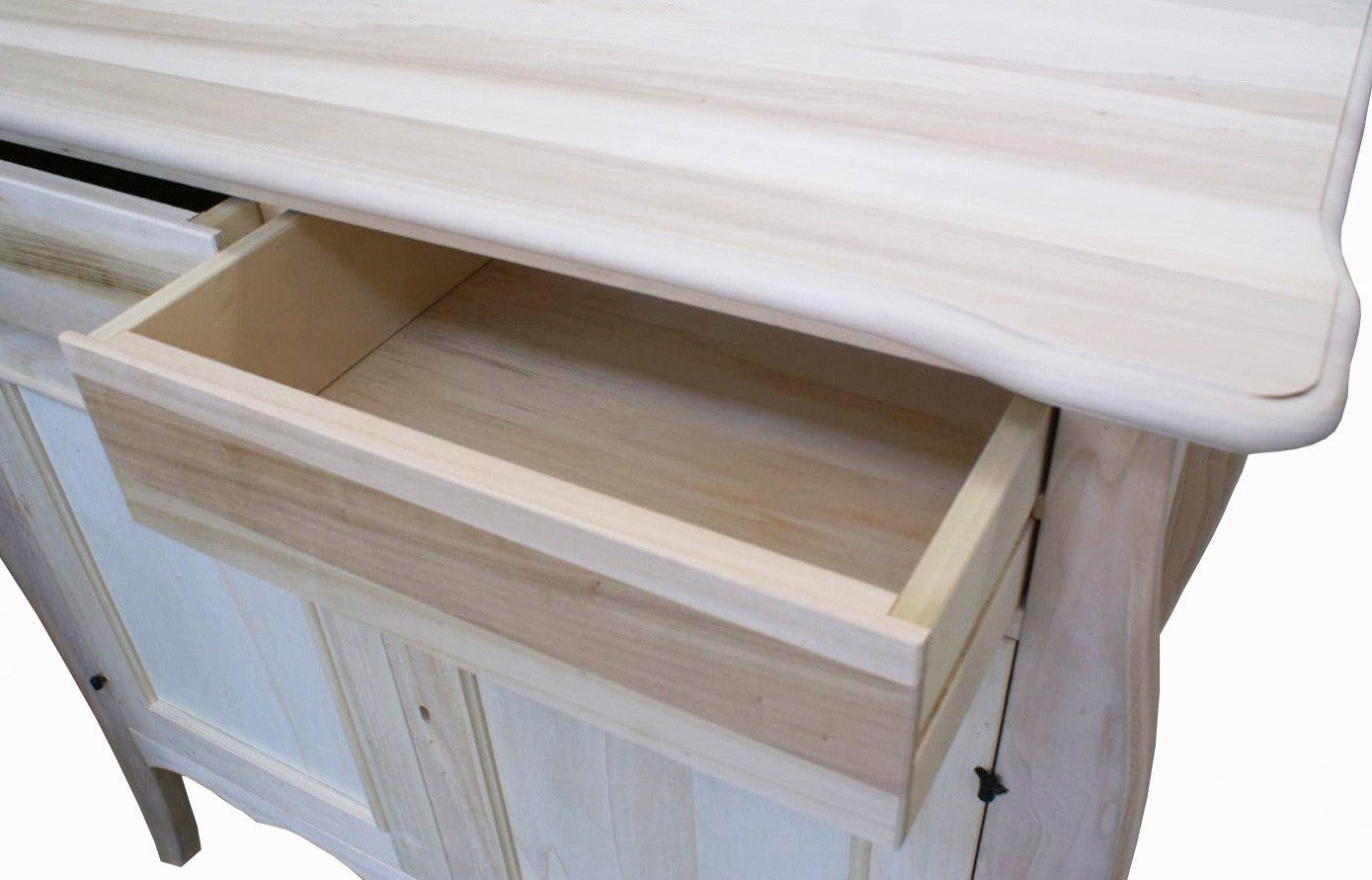 Madia credenza 2 porte 2 cassetti in legno avorio patinato l.105 p.50 h.100 (3090) - Mobili 2G