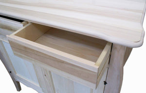 Madia credenza 2 porte 2 cassetti in legno avorio patinato l.105 p.50 h.100 (3090) - Mobili 2G