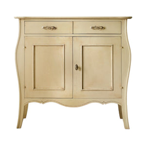 Madia credenza 2 porte 2 cassetti in legno avorio patinato l.105 p.50 h.100 (3090) - Mobili 2G