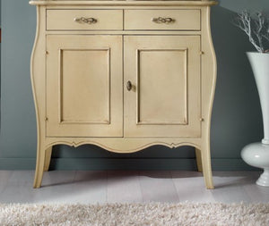 Madia credenza 2 porte 2 cassetti in legno avorio patinato l.105 p.50 h.100 (3090) - Mobili 2G