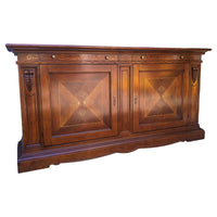 Madia credenza 2 porte in legno arte povera tinta bassano l.213 p.55 h.115 (487) - Mobili 2G