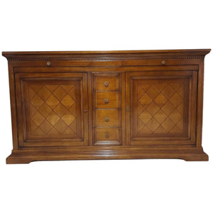 Madia credenza 2 porte in legno tinta noce l.210 p.53 h. 115 - Mobili 2G