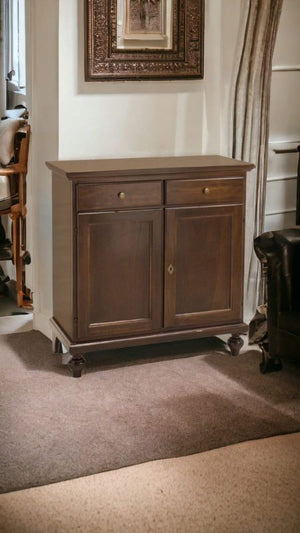 Madia credenza 2 porte legno massello tinta noce 90x40x94 (954) - Mobili 2G