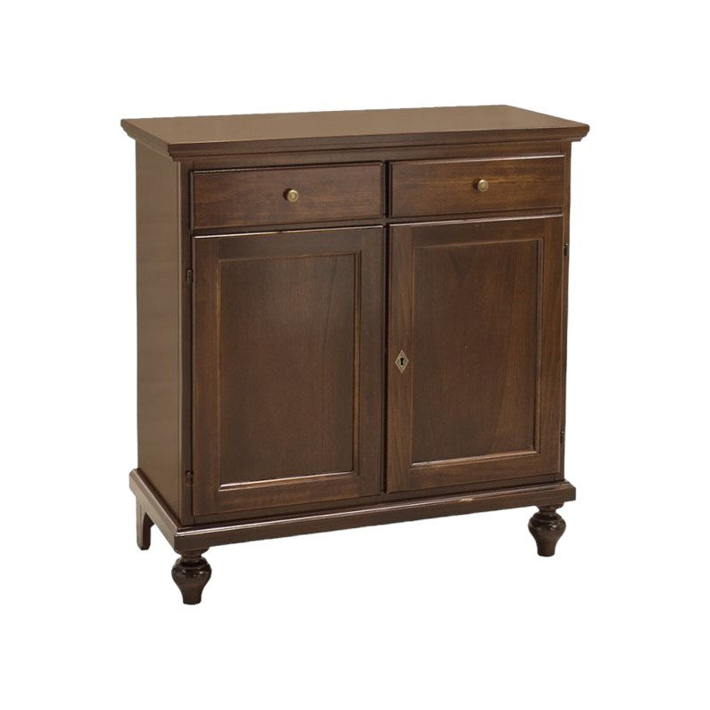 Madia credenza 2 porte legno massello tinta noce 90x40x94 (954) - Mobili 2G