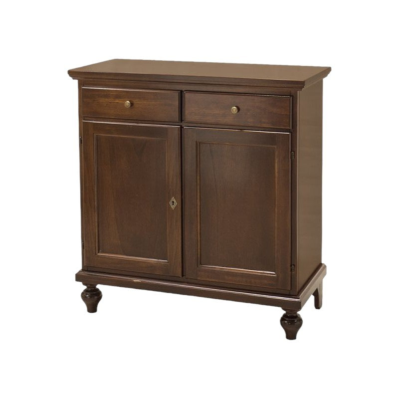 Madia credenza 2 porte legno massello tinta noce 90x40x94 (954) - Mobili 2G