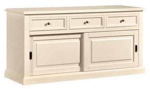 Madia credenza 2 porte scorrevoli legno avorio l.157 p.53 h.78 - Mobili 2G