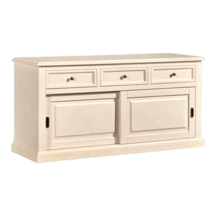 Madia credenza 2 porte scorrevoli legno avorio l.157 p.53 h.78 - Mobili 2G