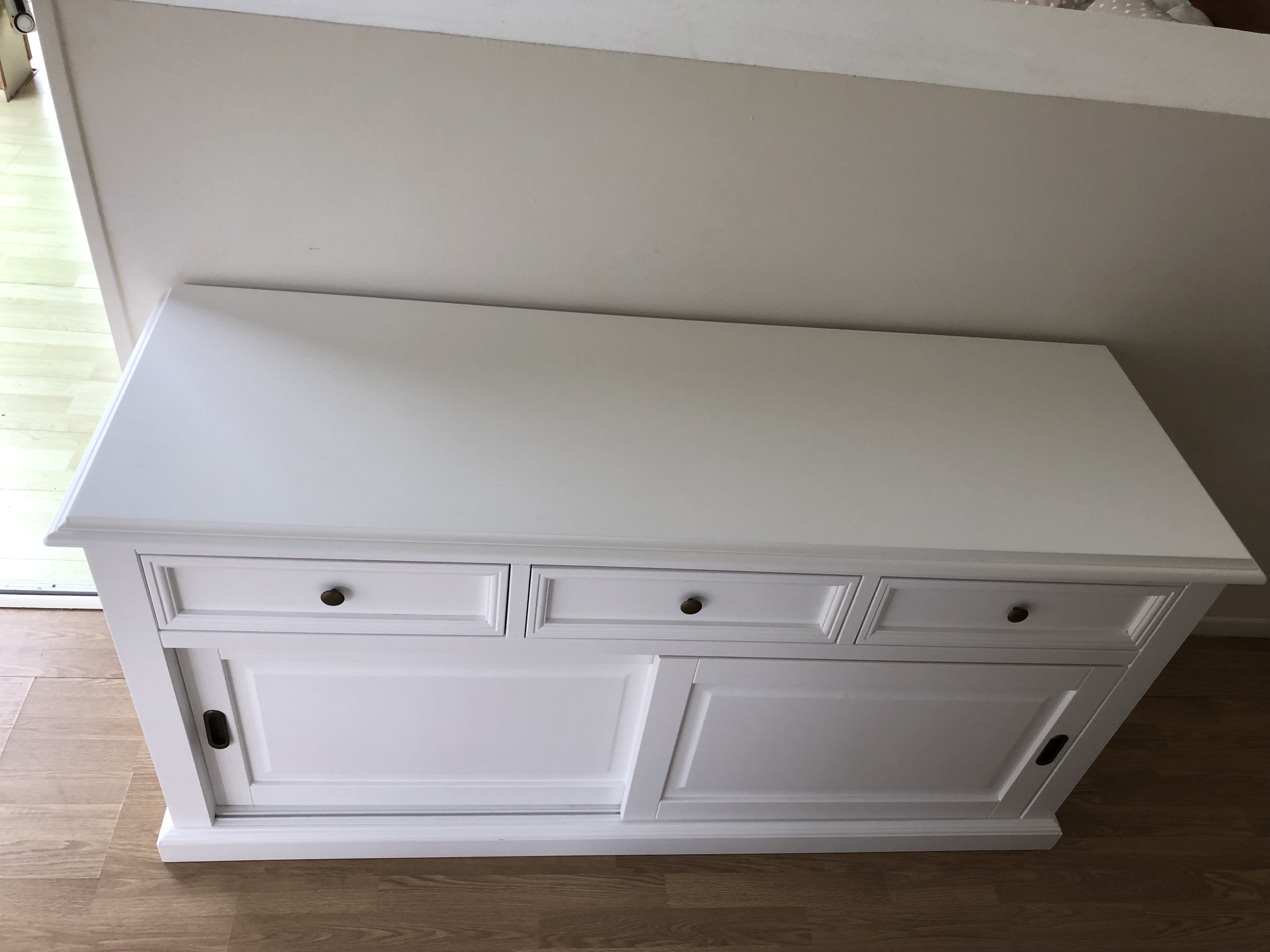 Madia credenza 2 porte scorrevoli legno bianco l.157 p.53 h.78