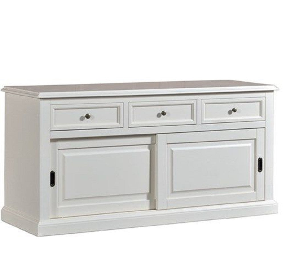 Madia credenza 2 porte scorrevoli legno bianco l.157 p.53 h.78