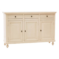 Madia credenza 3 ante legno shabby chic avorio150x43x98