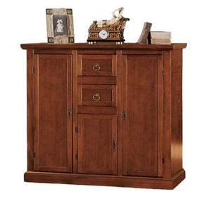 Madia credenza 3 porte 2 cassetti tinta noce 100 x 39 x 85 (392) - Mobili 2G