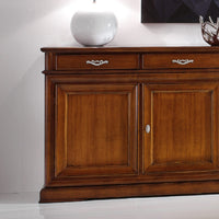 Madia credenza 3 porte 3 in legno tinta noce l.180 x p.48 h.100 (3074) - Mobili 2G