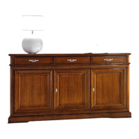 Madia credenza 3 porte 3 in legno tinta noce l.180 x p.48 h.100 (3074) - Mobili 2G