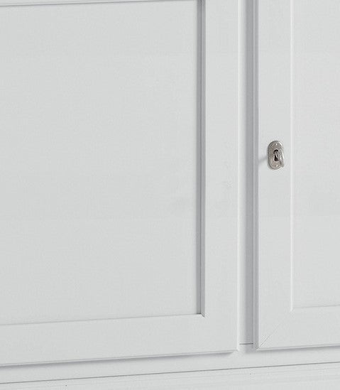 Madia credenza 3 porte arte povera laccato bianco sporco l.155  p.42 h.86 - Mobili 2G