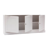 Madia credenza 3 porte arte povera laccato bianco sporco l.155  p.42 h.86 - Mobili 2G