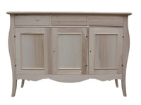 Madia credenza 3 porte in legno bianco opaco l.151.p.50 h.105 (3088) - Mobili 2G