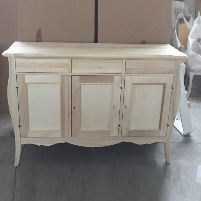 Madia credenza 3 porte in legno bianco opaco l.151.p.50 h.105 (3088) - Mobili 2G