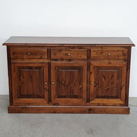 Madia credenza 3 porte massello pino rustica tinta noce 147x45x85 - Mobili 2G