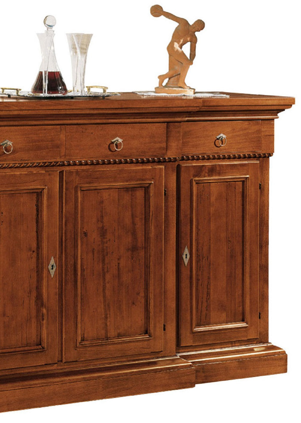 Madia credenza 4 porte 4 cassetti in legno arte povera l. 224  p.52  h.115