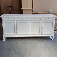 Madia credenza 4 porte legno shabby bianco 205x42x98 - Mobili 2G