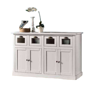 Madia credenza 9 cassetti in legno bianco l.150 p.45 h.85