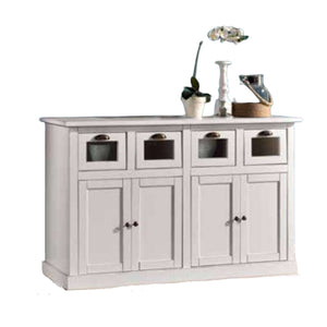 Madia credenza 9 cassetti in legno bianco l.150 p.45 h.85