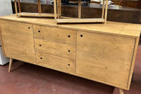 Madia credenza abete spazzolato naturale 185x50x84 (882) - Mobili 2G