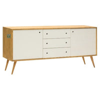 Madia credenza abete spazzolato naturale/ bianco 185x50x84