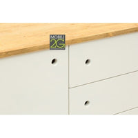 Madia credenza abete spazzolato naturale/ bianco 185x50x84