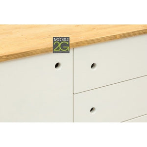 Madia credenza abete spazzolato naturale/ bianco 185x50x84