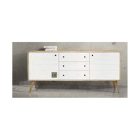Madia credenza abete spazzolato naturale/ bianco 185x50x84