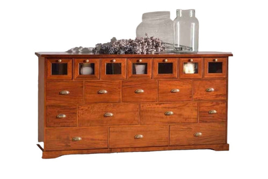 Madia credenza arte povera 19 cassetti finitura elite l.180 p.40 h.90 - Mobili 2G