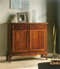 Madia credenza arte povera 2 porte 2 cassetti tinta legno 105x42x102 (1268) - Mobili 2G