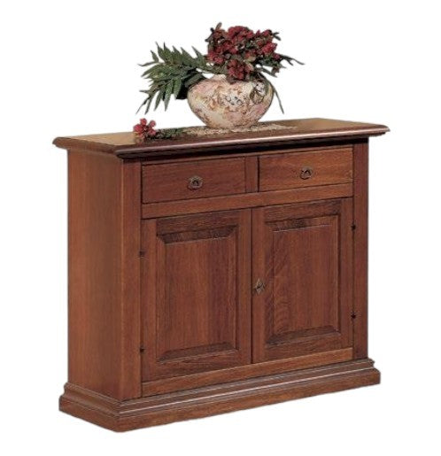 Madia credenza arte povera 2 porte massello tinta noce 109x47x97 - Mobili 2G