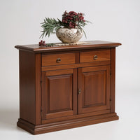 Madia credenza arte povera 2 porte massello tinta noce 109x47x97 - Mobili 2G