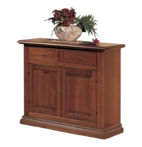 Madia credenza arte povera 2 porte massello tinta noce 109x47x97 - Mobili 2G
