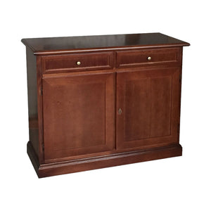 Madia credenza arte povera in legno 2 ante tinta noce 105x42x85 (384) - Mobili 2G