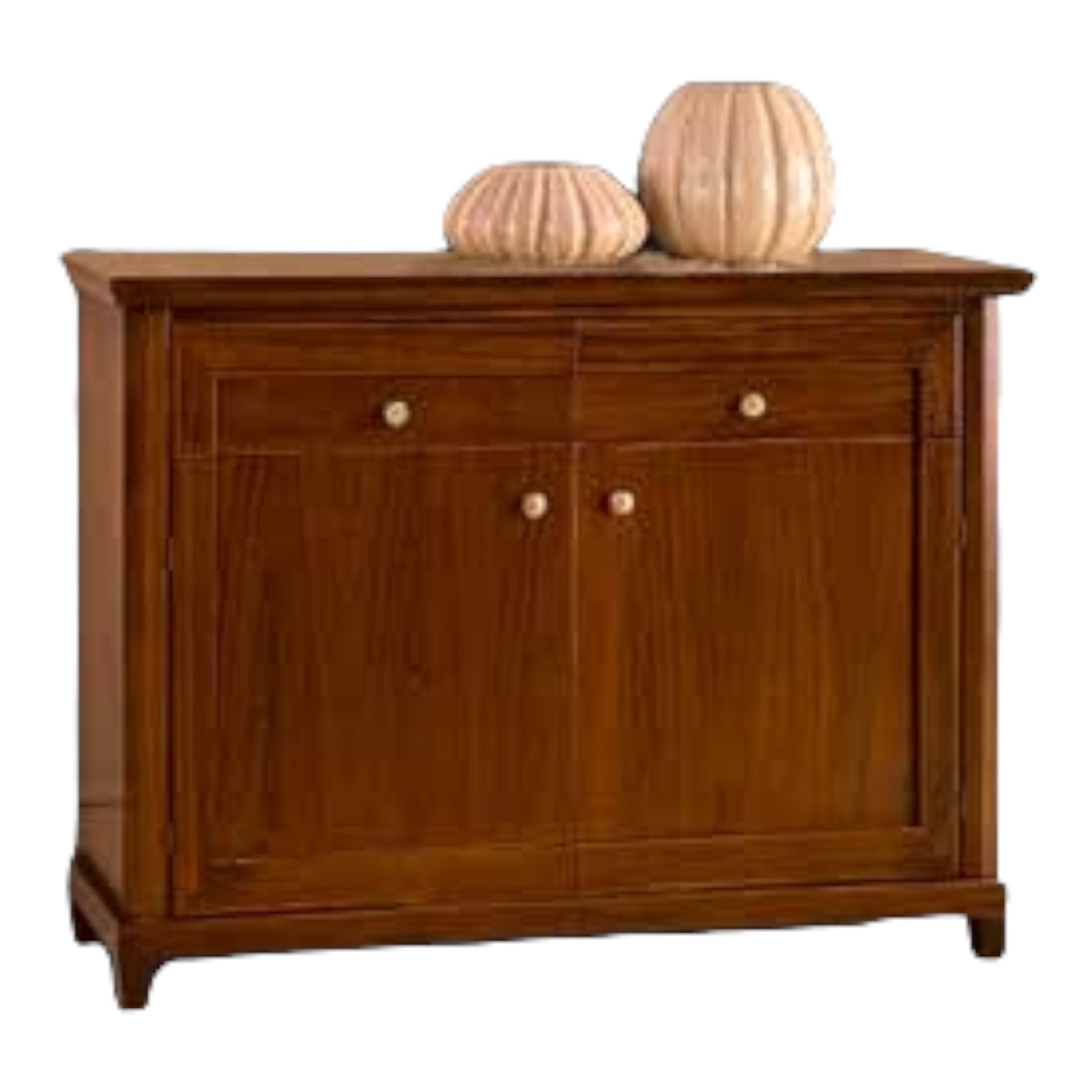 Madia credenza arte povera in legno 2 porte tinta noce  l.150 p.40 h.90