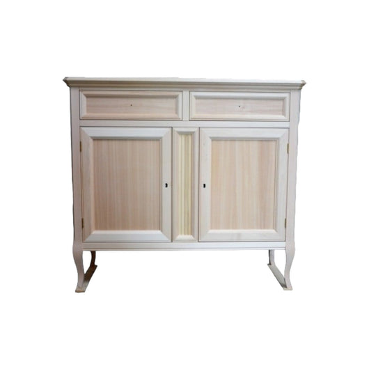 Madia credenza classica 2 porte in legno grezzo l.100 p.40 h.90 - Mobili 2G