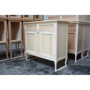 Madia credenza classica 2 porte in legno grezzo l.100 p.40 h.90 - Mobili 2G