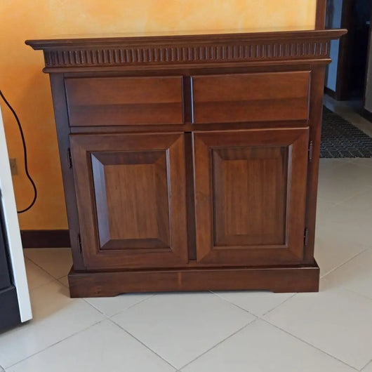 Madia credenza classica 2 porte legno tinta noce 90x38x85 - Mobili 2G