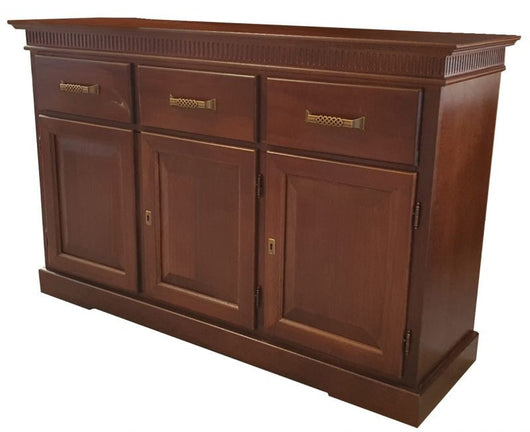 Madia credenza classica 3 porte legno tinta noce 150x47x96 - Mobili 2G