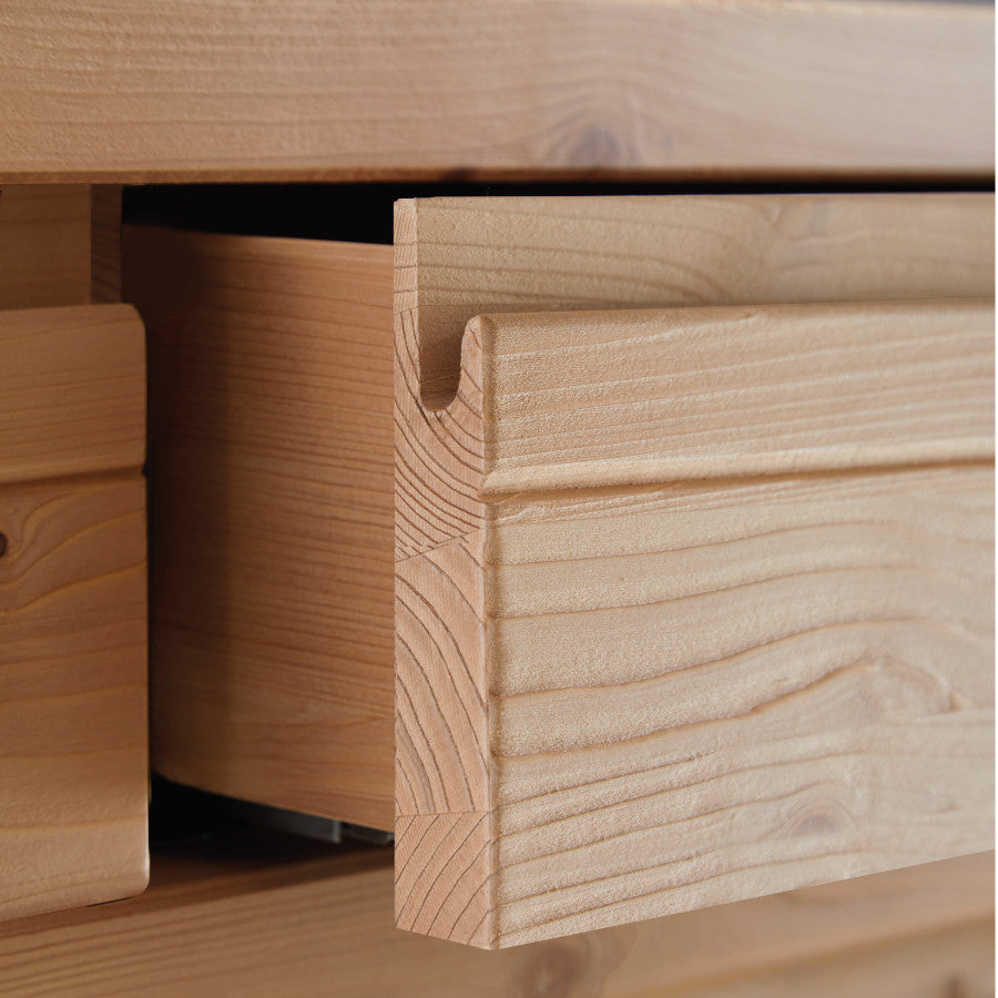 Madia credenza cortina 2 ante in legno massello di abete 104x50x95 (3312) - Mobili 2G