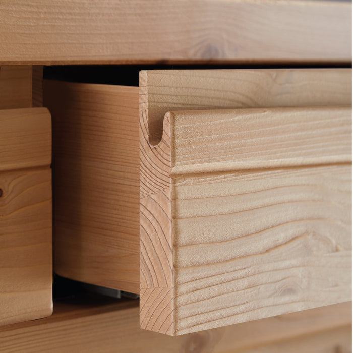 Madia credenza cortina 2 ante in legno massello di abete 104x50x95 (3312) - Mobili 2G