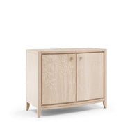 Madia credenza decoro in legno massello 2 porte naturale l.125 p.50 h.100 - Mobili 2G