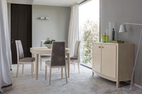 Madia credenza decoro in legno massello 2 porte naturale l.125 p.50 h.100 - Mobili 2G