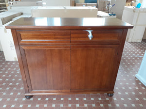 Madia credenza in legno 2 porte 2 cassetti tinta noce  l.137 p.49 h.108