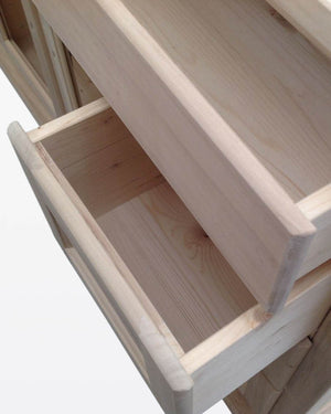 Madia credenza in legno 2 porte 9 cassetti grezzo l.160 p.45 h.95 (984) - Mobili 2G