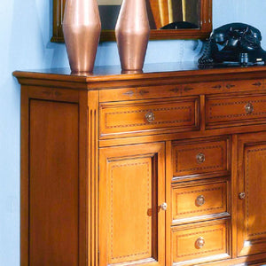 Madia credenza in legno 2 porte finitura bassano l.110 p.41 h.90 - Mobili 2G